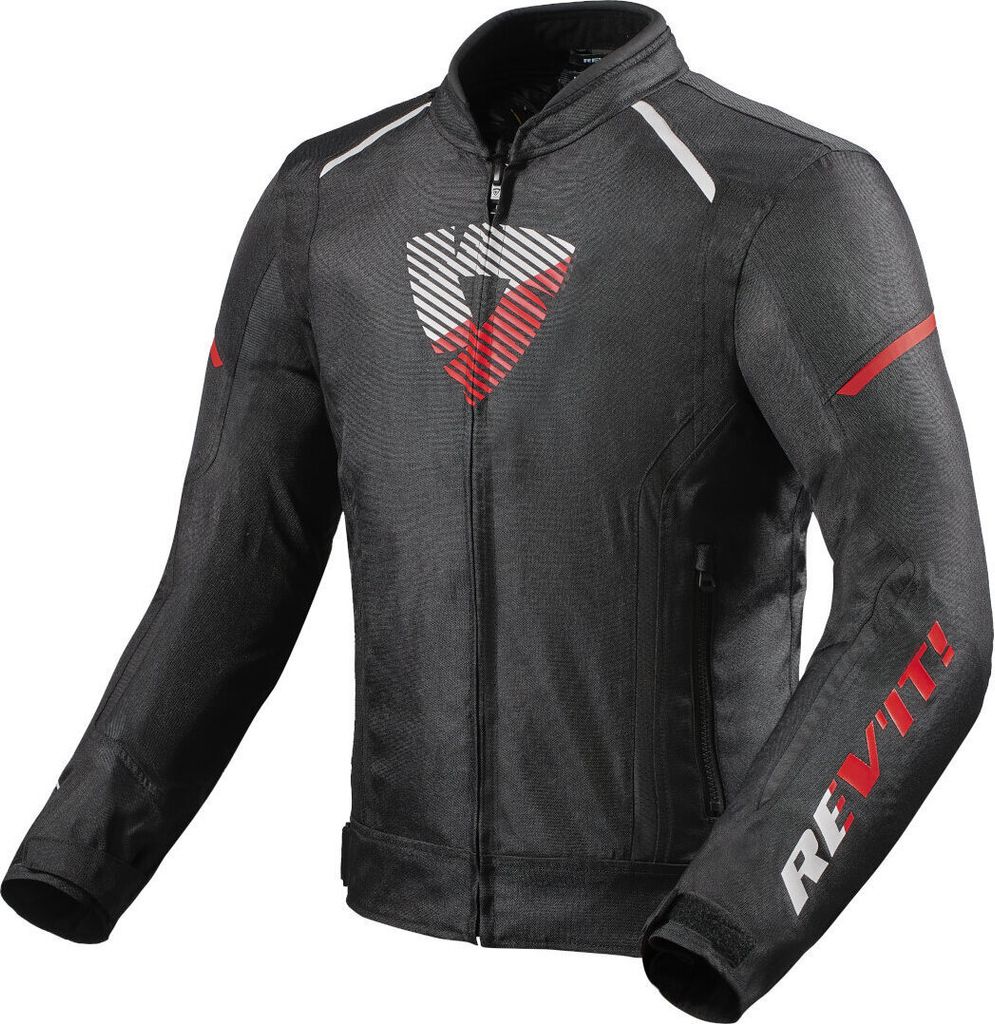 Giacca da moto Revit Sprint H20, nero/rosso neon, 3XL Immagine del prodotto 