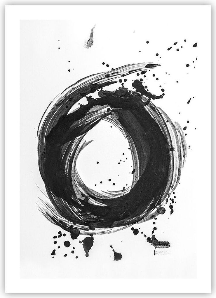 Poster - Poster ohne Rahmen - Abstraktion Rad Aquarell - 50x70 cm - Wand Bild - Wanddeko - Wandbilder - Kunstposter - Wandposter - Bilder - Kunstdr...