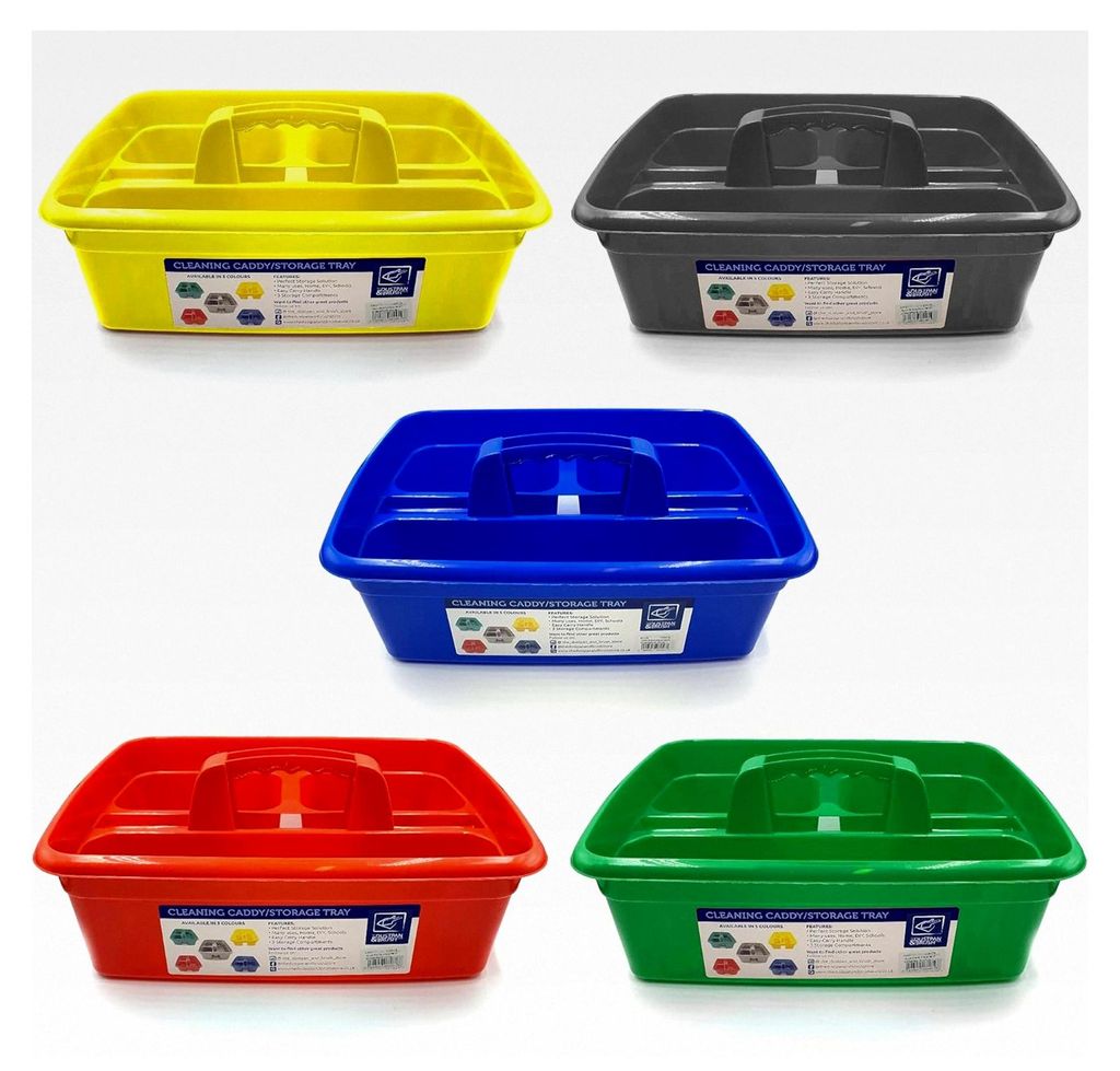 Aufbewahrungskorb mit Griff, geeignet für unter der Küchenspüle, für Reinigungsmittel und Werkzeugaufbewahrung, 5er-Pack