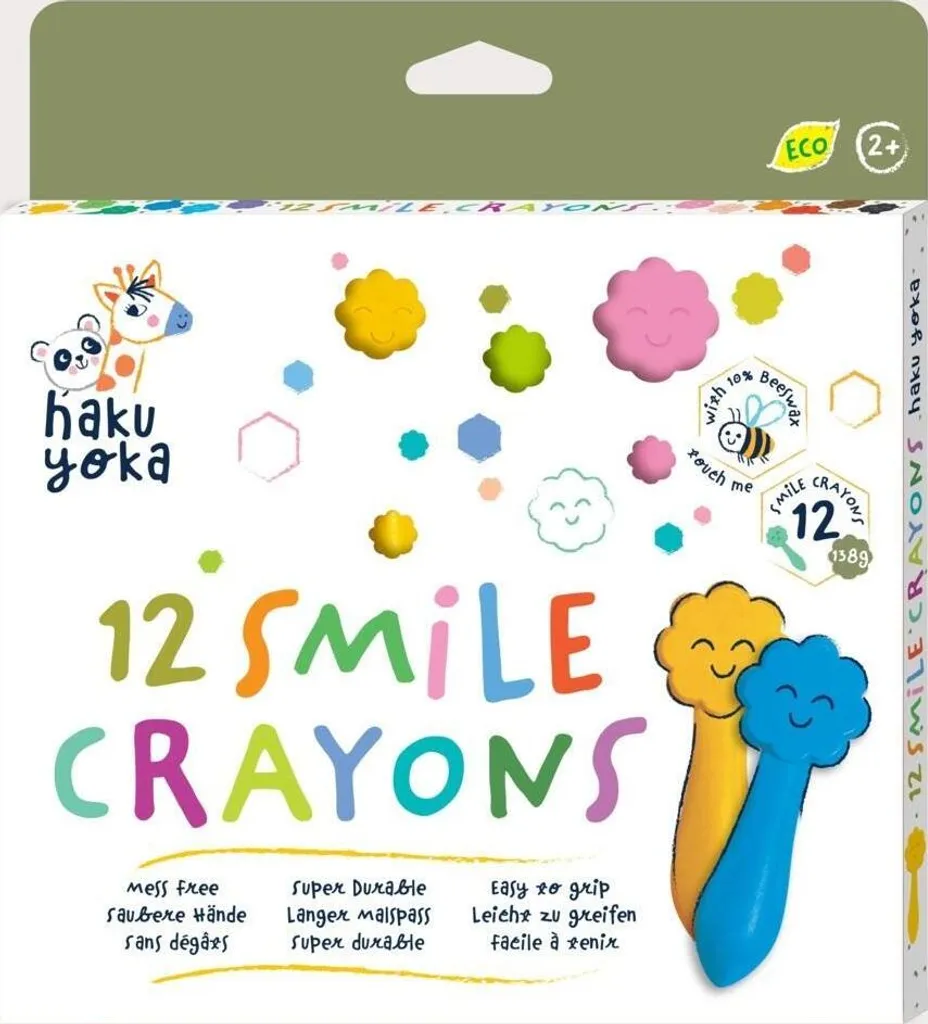 Crayons de couleur Smile 12 unités à mine tendre pour coloriage facile