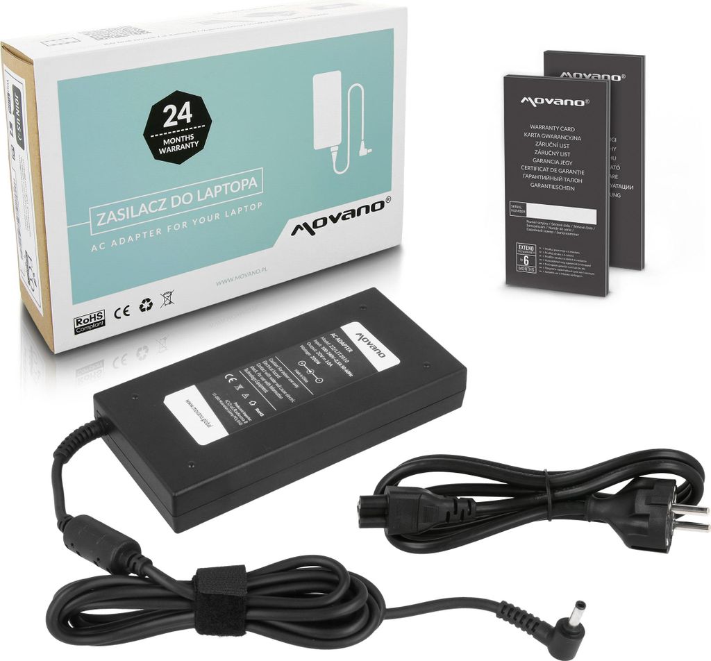 Netvoeding/oplader voor MSI, 20V, 10A, 200W, connector Productafbeelding 