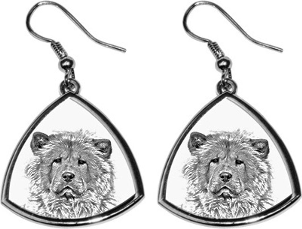 Chow Chow - Hund Ohrringe, hängende Ohrringe mit Bild, personalisierter Schmuck mit dem Aufdruck der Marke Art-Dog