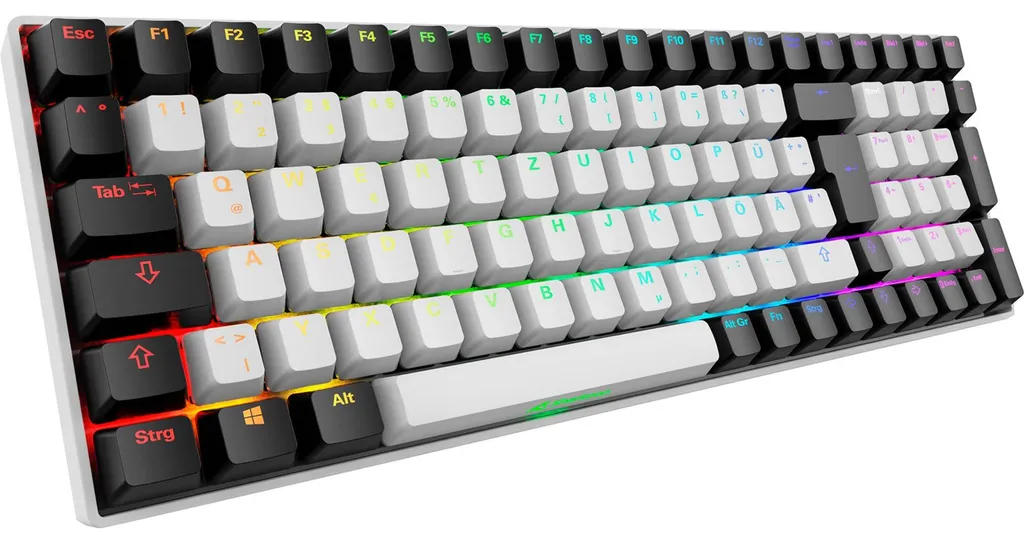 Clavier Gaming Compact Sharkoon Skiller SGK50 S2 Bleu pour E-sport et Jeu