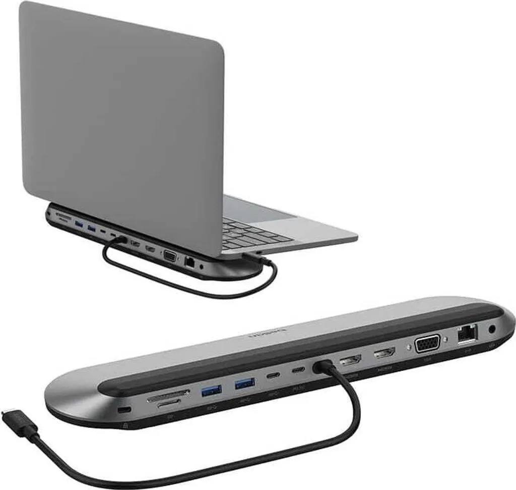 Dock USB-C 100W Belkin double affichage HDMI pour deux écrans 4K