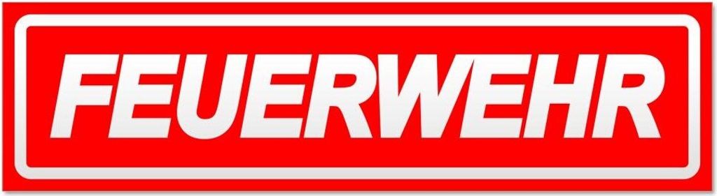 Kiwistar - Autoaufkleber - Rot - 30 x 8 cm - Feuerwehr Motiv 3 invertiert - Hinweis Aufkleber Sticker für Auto, Kfz, Fahrrad, PKW, LKW