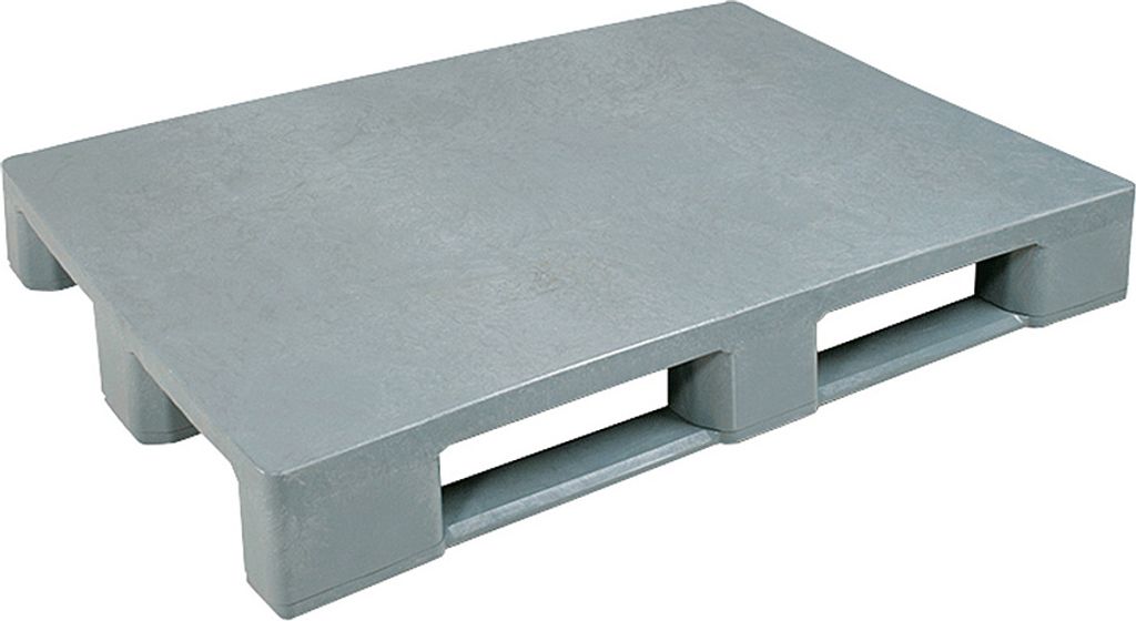 Schwerlastpalette, LxBxH 1200 x 800 x 155 mm, Farbe grau