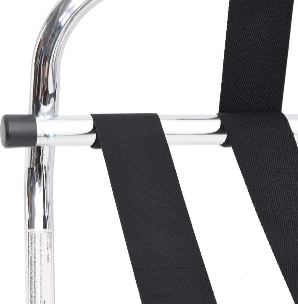 Support de valise professionnel argenté pliable avec dossier 56cm