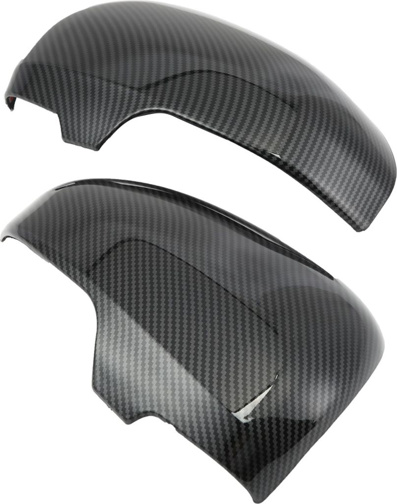 2 Stück Rückspiegel-Abdeckkappengehäuse im Kohlefaser-Stil, passend für Prius 30/Wunsch/Reiz