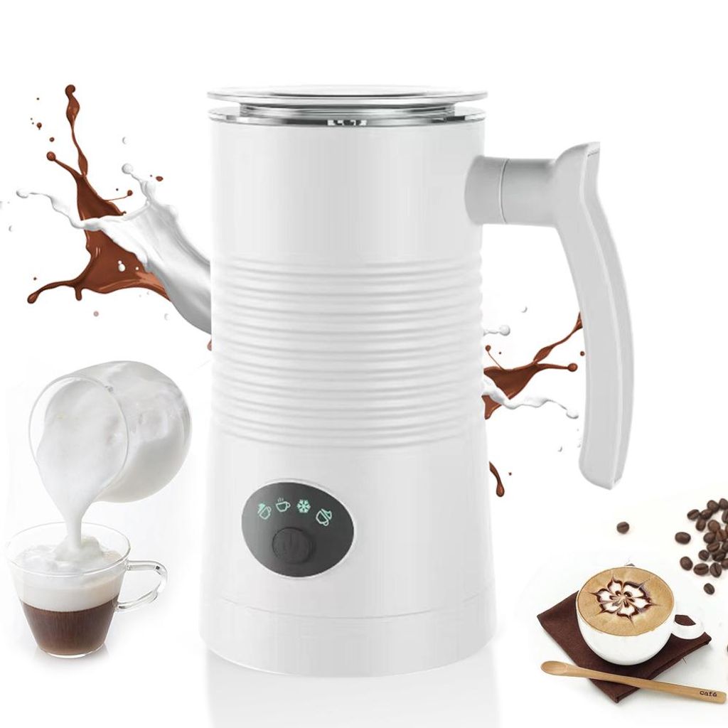 4-in-1-Milchaufschäumer für heißen und kalten Milchschaum, 400W, herausnehmbarer, antihaftbeschichteter Innenraum, 350 ml Elektrischer, automati...