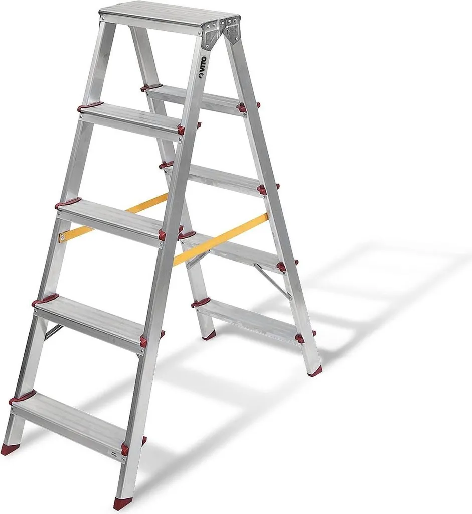 Escabeau en aluminium 2x5 marches VITO - Charge 150kg et Hauteur 1,14m