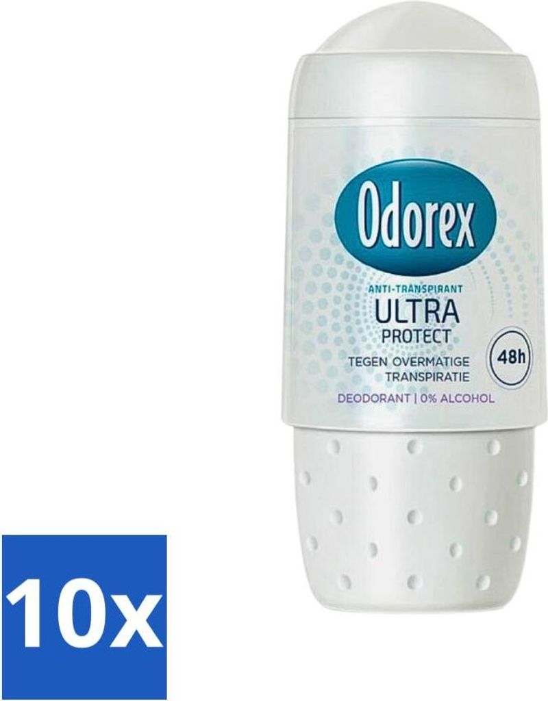 Odorex Deodorant Roller Ultra Protect 50 ml - Vorteilspack - 10 Stücke
