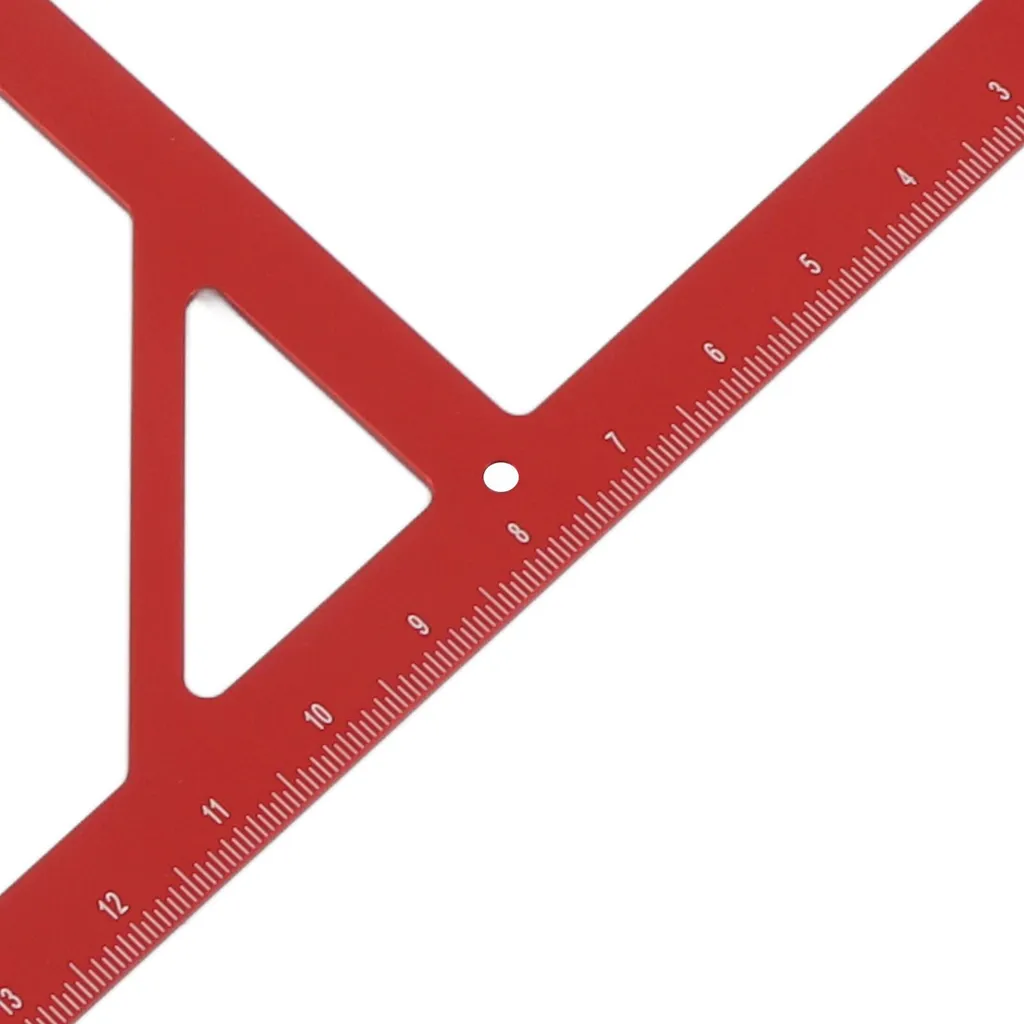 Règle triangulaire robuste en alu avec rapporteur d'angle pour le bois - 15