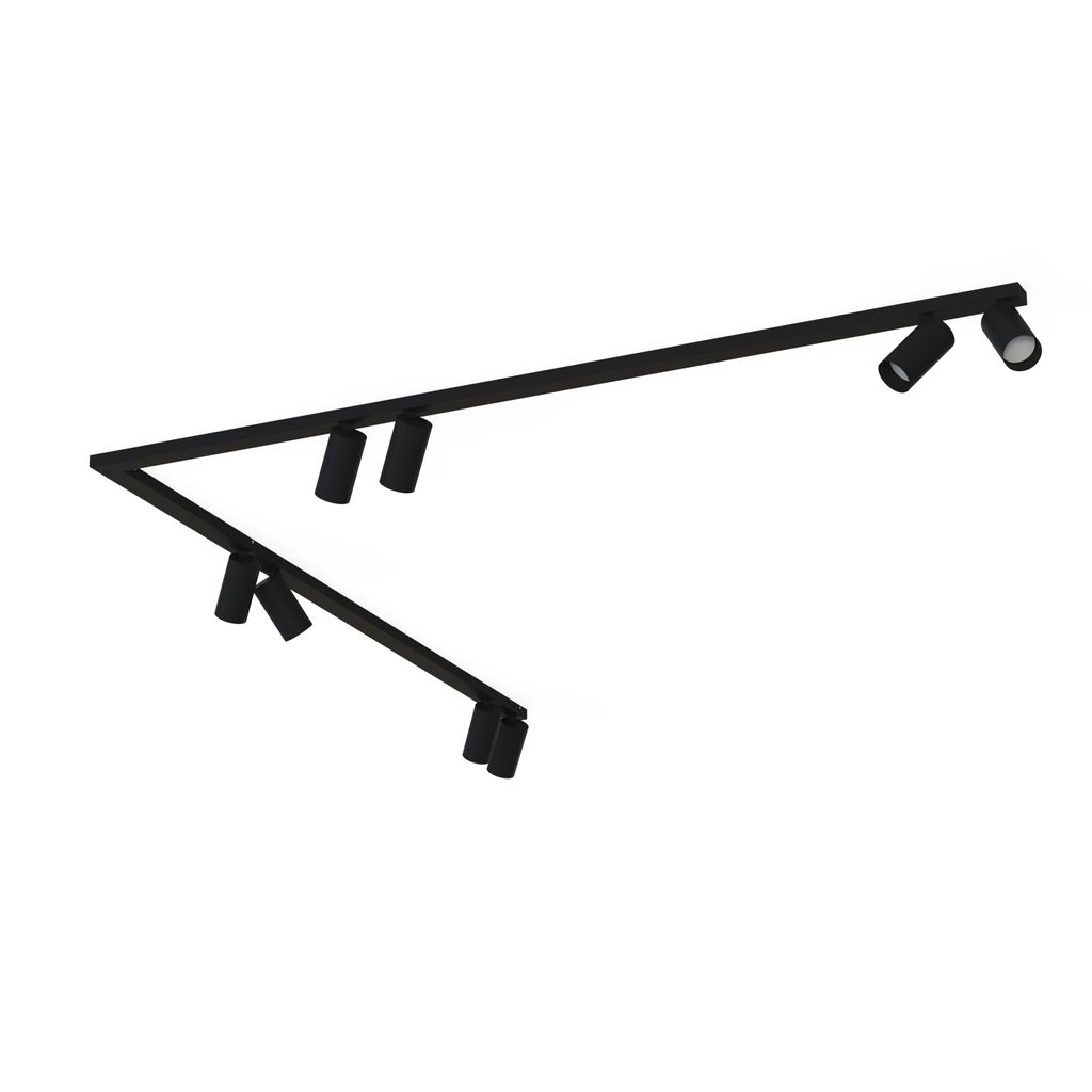 Faretto MONO nero 8xGU10x10W in metallo, dimensioni: Immagine del prodotto 