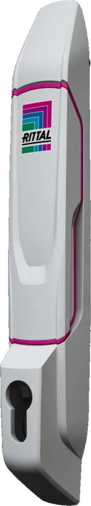 Poignée de porte confort Rittal VX pour serrure à barillet profilé