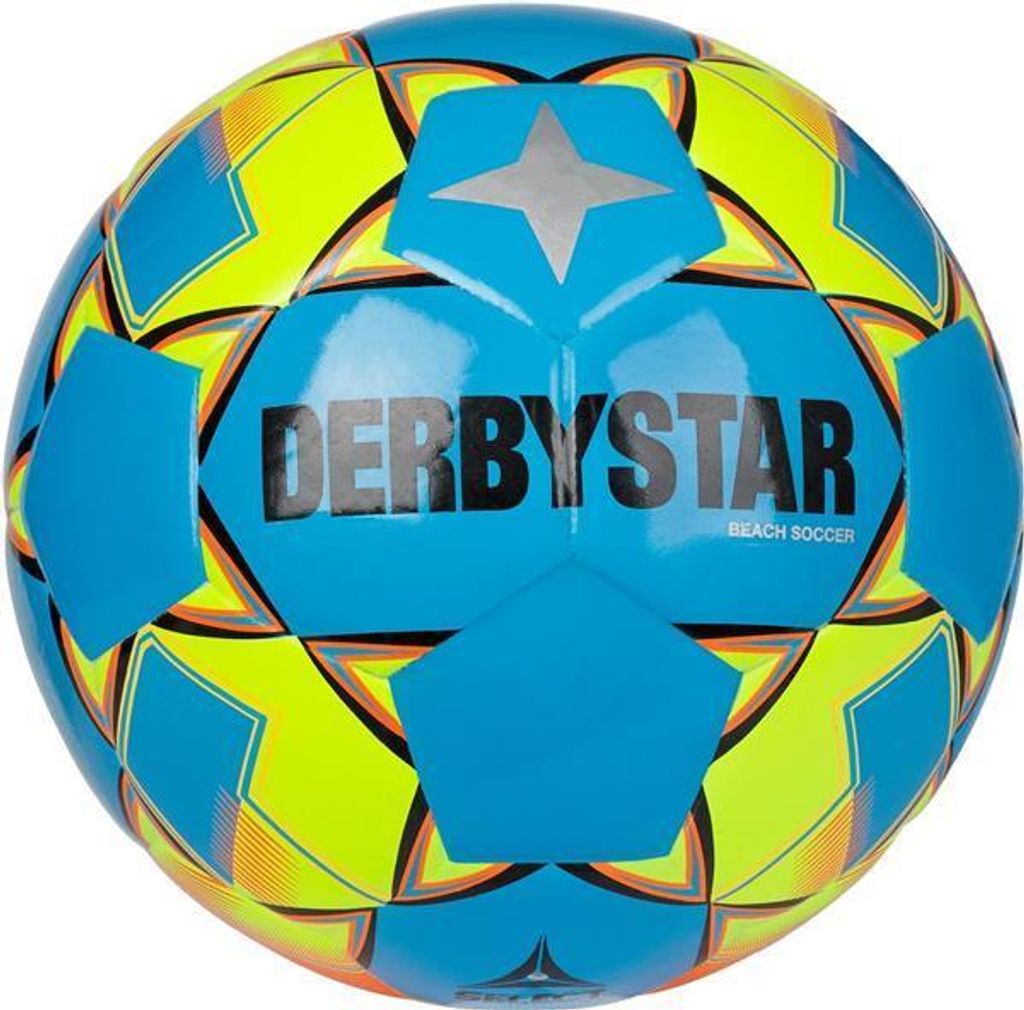 Derbystar Fußball Beach Soccer v22 Freizeitball blau gelb Produktbild 