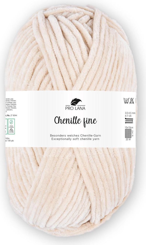 Pro Lana Chenille fine 50 g/100 m 100% Polyester dünnes, Produktbild 