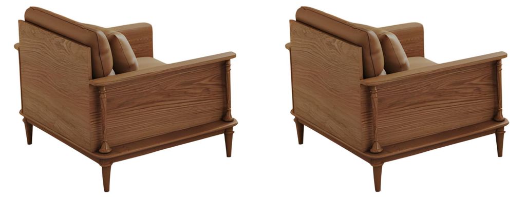 Moderner Braun Designer stilvolles 2x Sessel Wohnzimmer Möbel