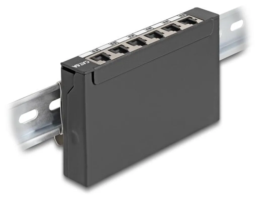 Mini Patchpanel 6 ports Cat.6A 10Gbps - Blindage intégral et boîtier métal - 6