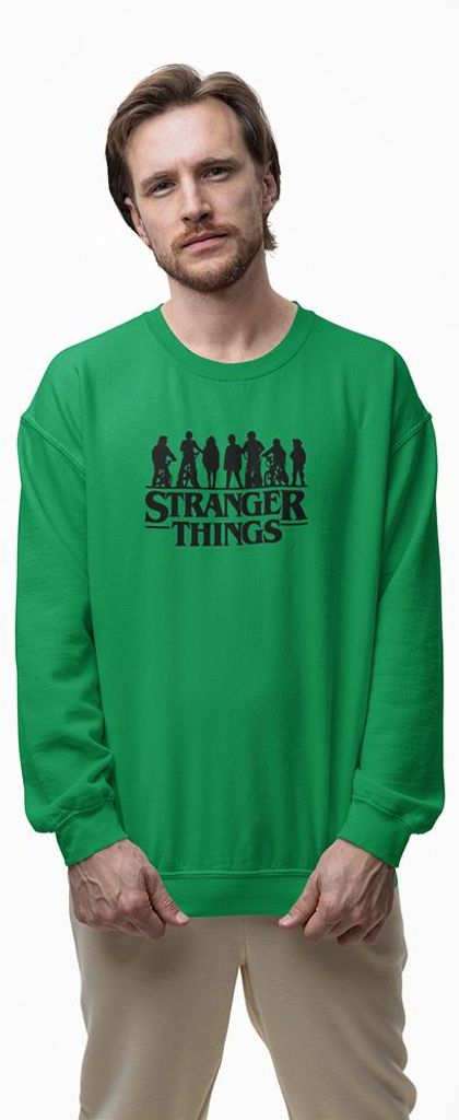 D&B Design Uni Pullover SWMO00082 Stranger Things Grün-Größe S