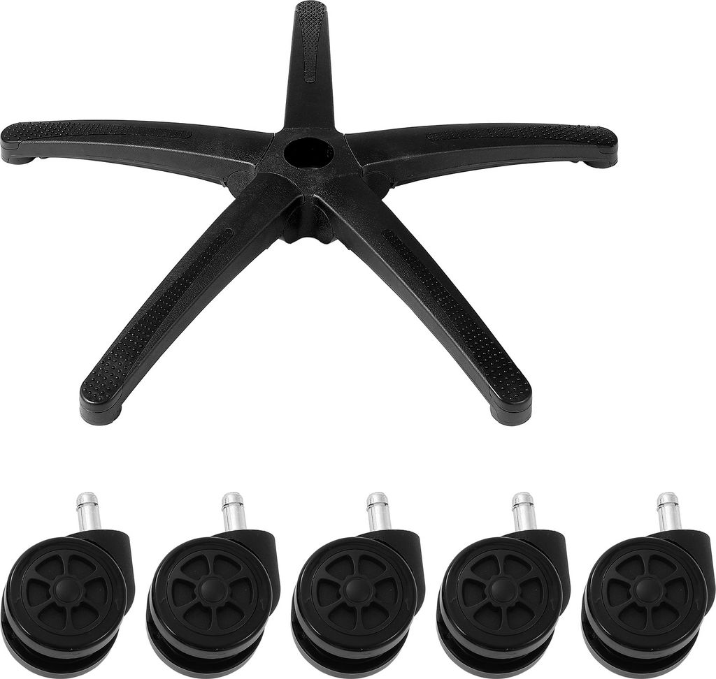 SucceBuy Bürostuhl-Untergestell-Ersatz, 28 Zoll, 2500 lbs statische Tragkraft, robustes Universal-Schreibtischstuhl-Untergestell mit 5 Rollen und ...