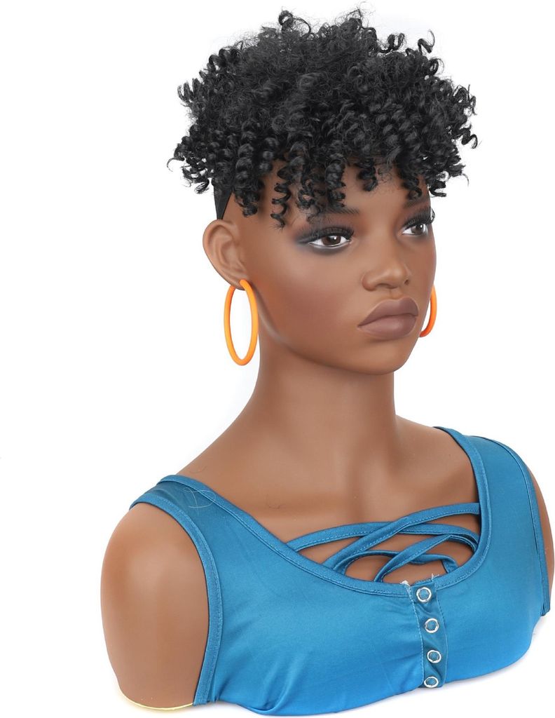 INF Voluminöse Afro Perücke für Damen - Lockige Kunsthaarperücke für Alltag