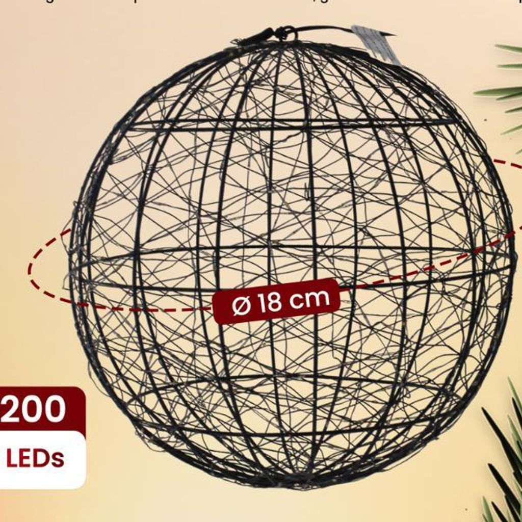 Lichtbol - Kerstversiering - Warm Wit - Flash Optie - Productafbeelding 