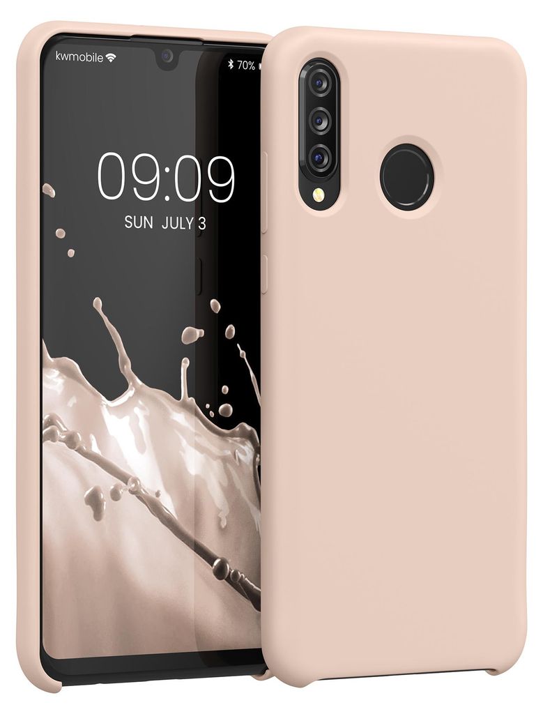 kwmobile Handyhülle für Huawei P30 Lite Hülle - Case Silikon - Kabelloses Laden - Schutzhülle Cover in Coconut Swirl