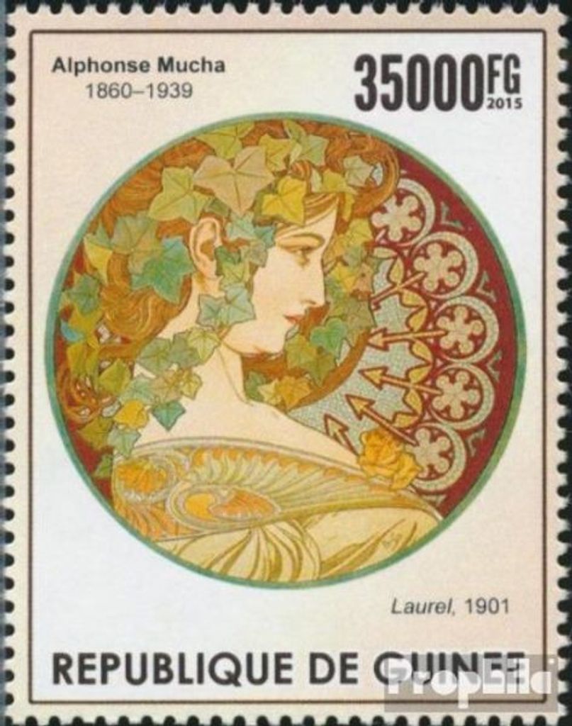 Briefmarken Guinea 2015 Mi 11312 (kompl. Ausgabe) postfrisch Alfons Mucha
