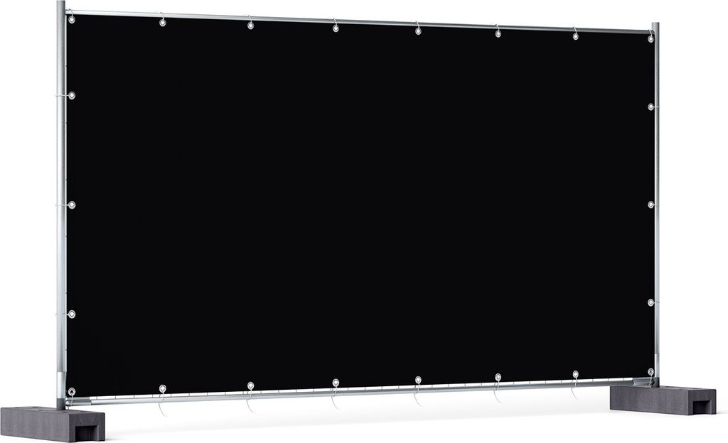 Wallario XXL Outdoor-Poster für Garten oder Balkon, Motiv Schwarz, in ca. 340 x 173 cm