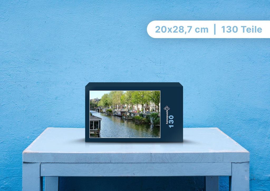 hansepuzzle 105310 - Kanal Puzzle, 130 Teile, Natur, 28,7 x 20,0cm mit hochwertiger Aufbewahrung, Kartonbox und wiederverschließbarem Beutel