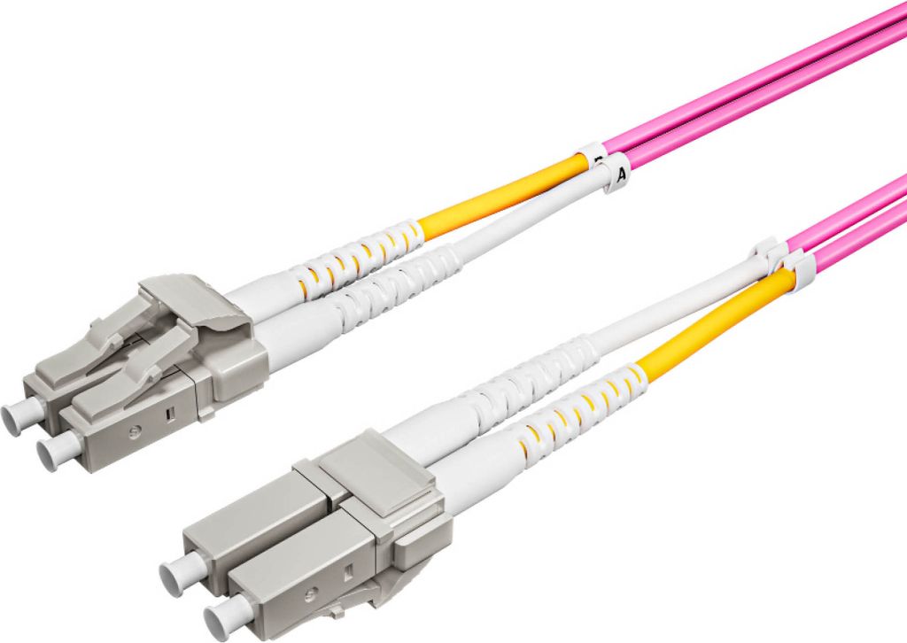 Duplex Patchkabel LC/LC 50/125μ, OM4 violett, 2,0m