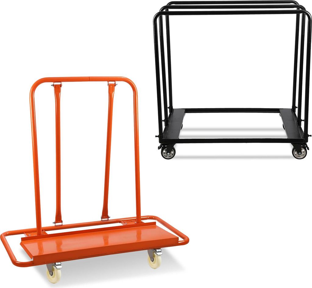 Jayseuw Plattenwagen Trolley Plattenroller Transportwagen Gipskartonplatten Plattenkarre bis 680KG