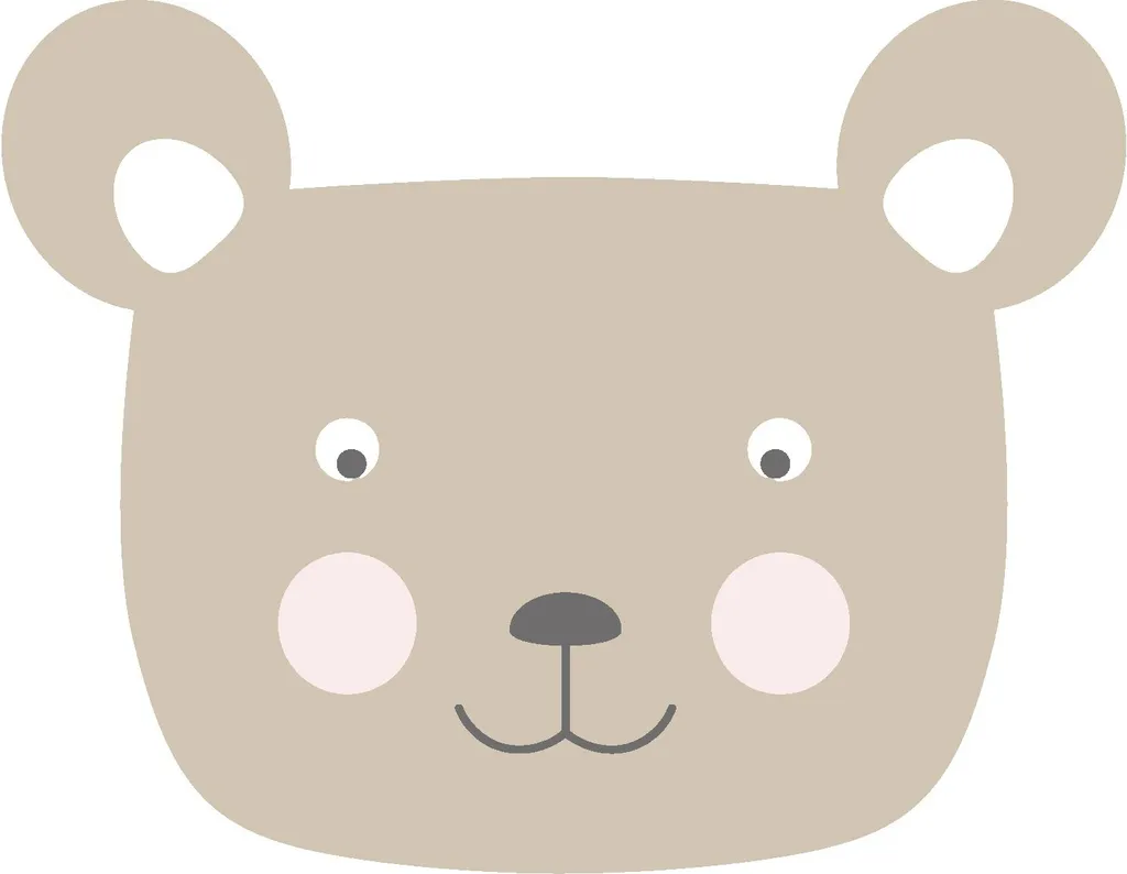 ESTAhome Adesivo Parete Animali del Bosco Beige 70x55 cm