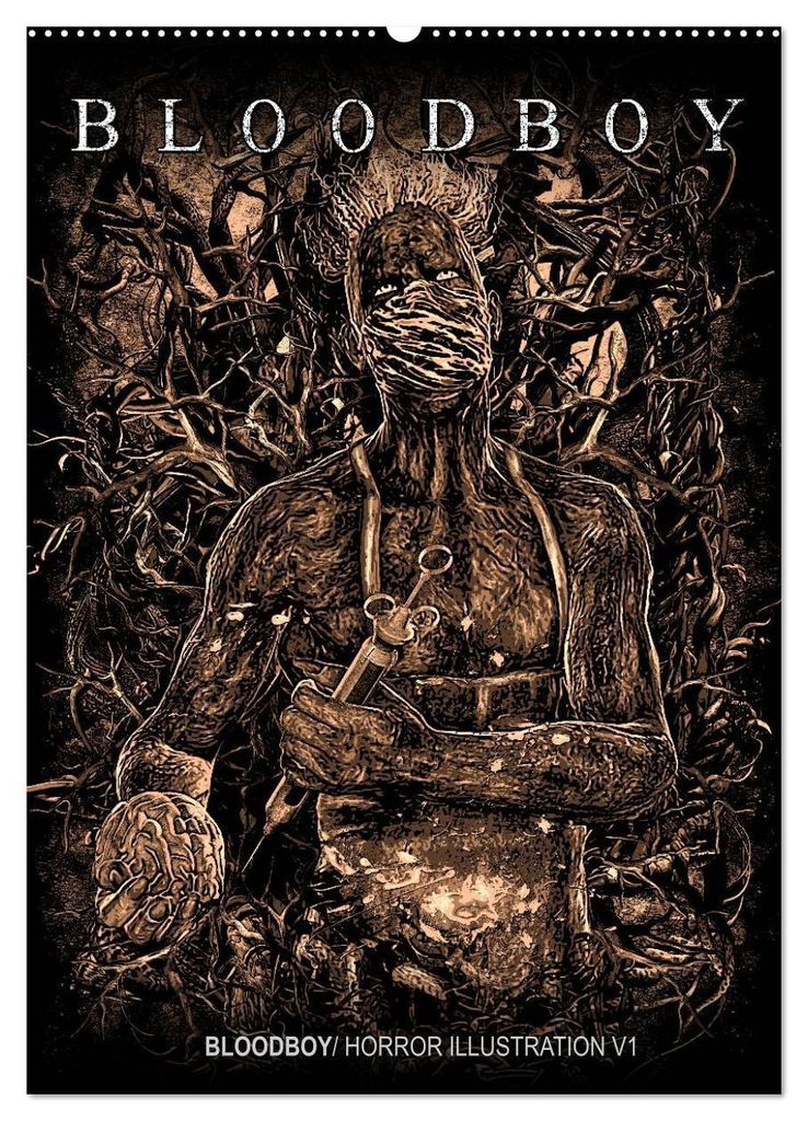 BLOODBOY/ HORROR ILLUSTRATION V1 (Wandkalender 2027 DIN A2 hoch), CALVENDO Monatskalender