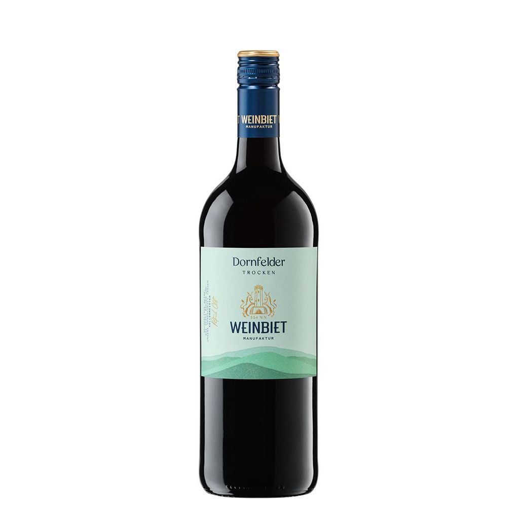 Weinbiet Dornfelder Rotwein trocken mit einem beerigen Duft 1000ml