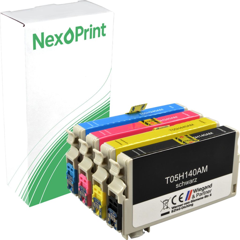 NexoPrint C13T05H640 405XL Multipack (Schwarz + Farbe) Druckerpatronen kompatibel zu Epson WorkForce Pro WF-4825 DWF WorkForce Pro WF-4830 DTWf Wor...