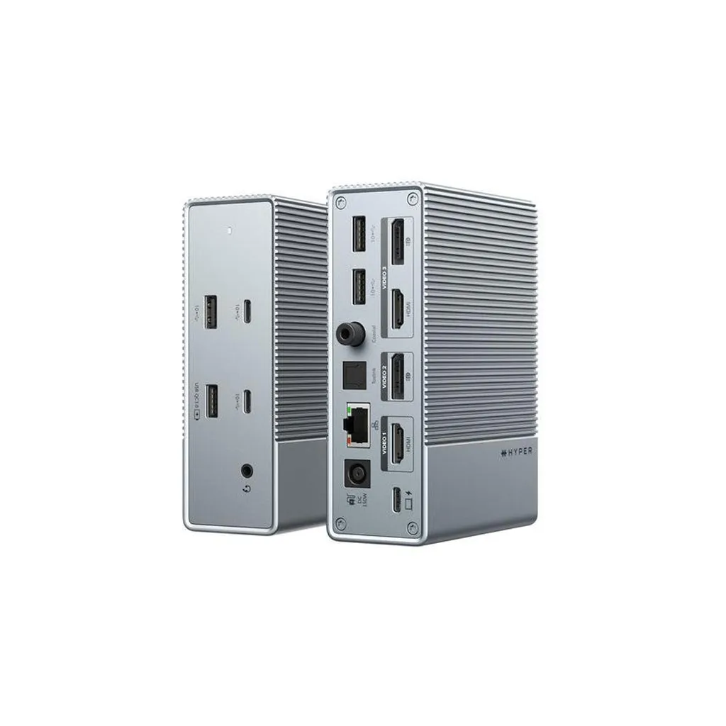 Station d'accueil HyperDrive 15-en-1 Gen 2 USB-C 10Gbps 4K 60Hz - Gris
