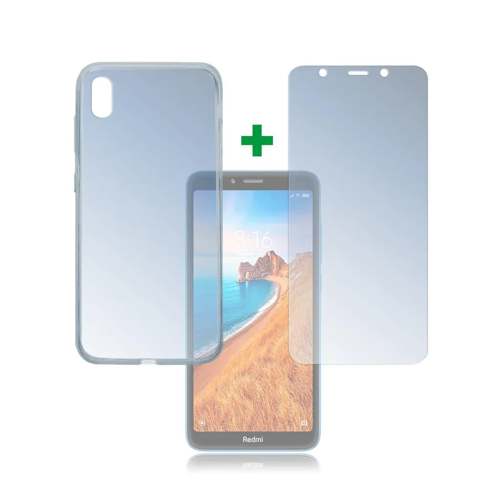 Offerta Set Protezione 360 Xiaomi Redmi 7A - 4smarts Trasparente - 2