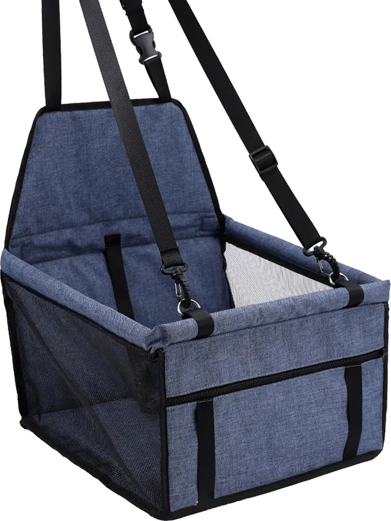 Seggiolino Auto per Cani Blu Navy Traspirante - Shop Online Pet Sicuro
