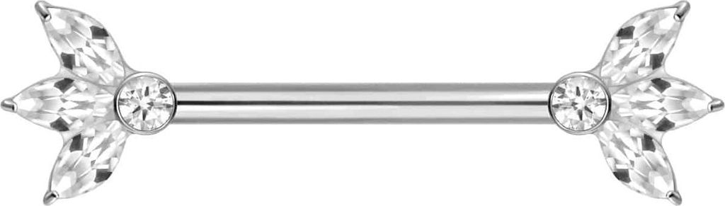 Brustwarzenpiercing, Zungenpiercing, Intim-Piercing Titan Nippelpiercing mit Innengewinde LOTUSBLÜTE