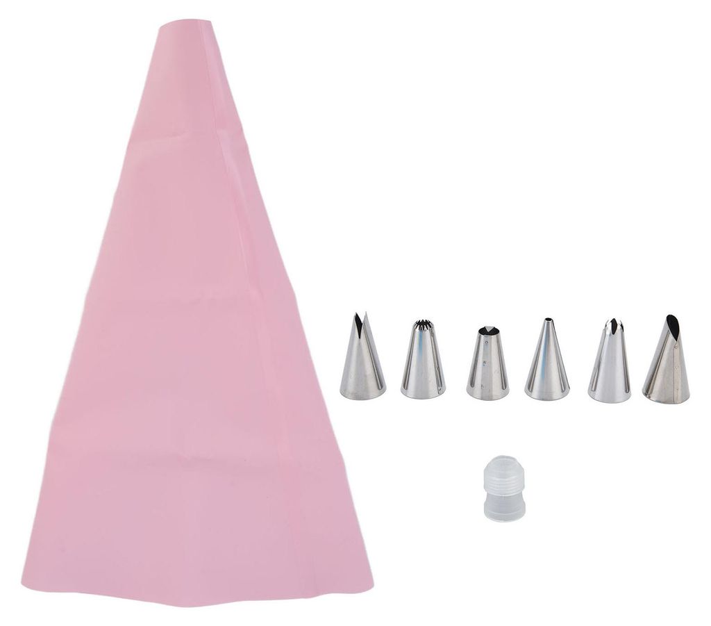 6 teile/satz DIY Küche Gadgets Creme Spritzbeutel Anti Korrosion Düsen Kuchen Dekor Tipps ToolsRosa