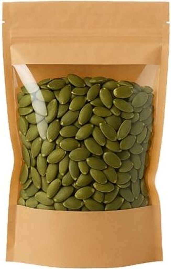 Doypack ECO KRAFT – Großes Fenster – 500 ml – 100 Stück