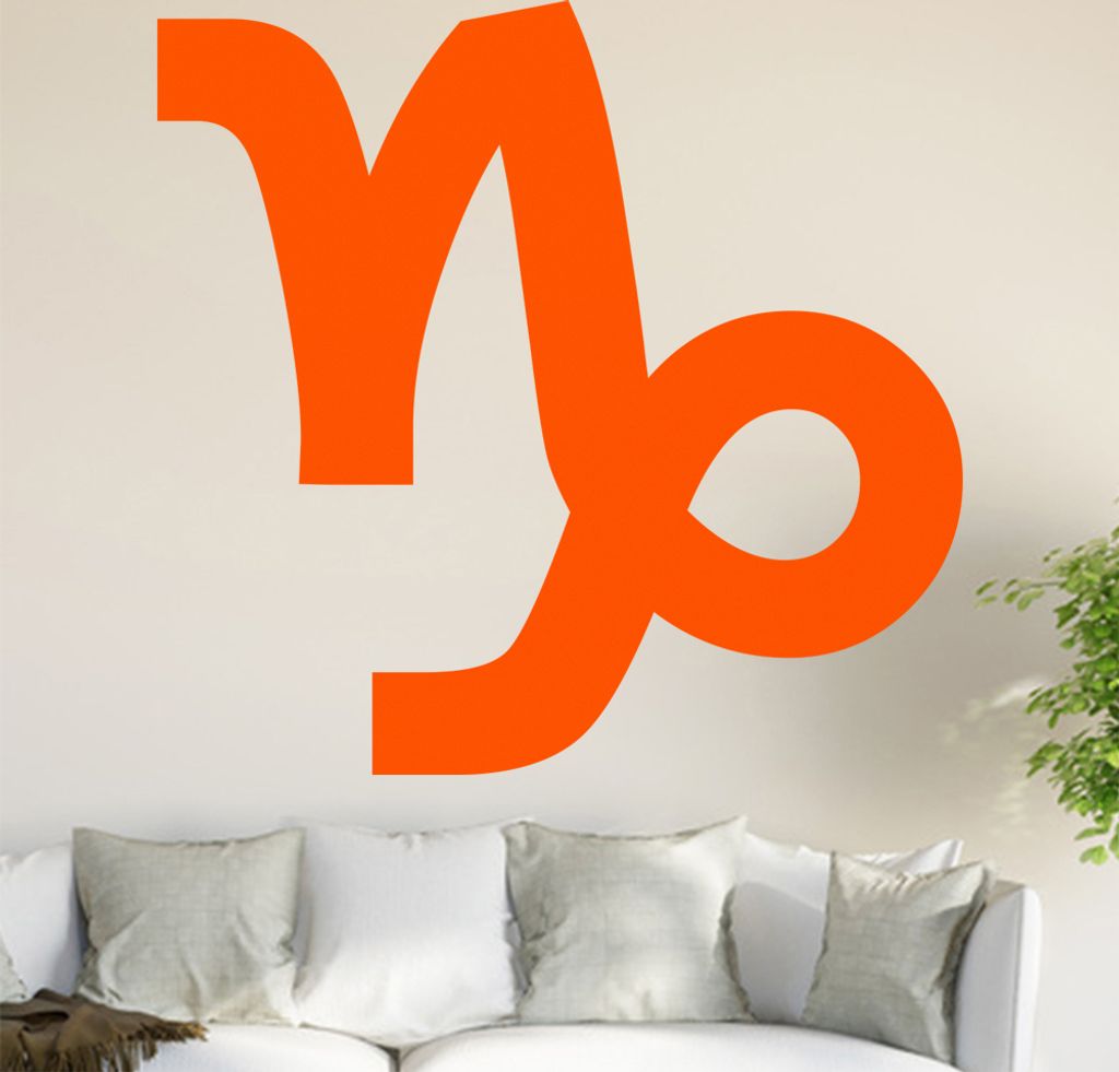 Sternzeichen: Steinbock Wandtattoo in 6 Größen - Wandaufkleber Wall Sticker - Dekoration, Küche, Wohnzimmer, Schlafzimmer, Badezimmer