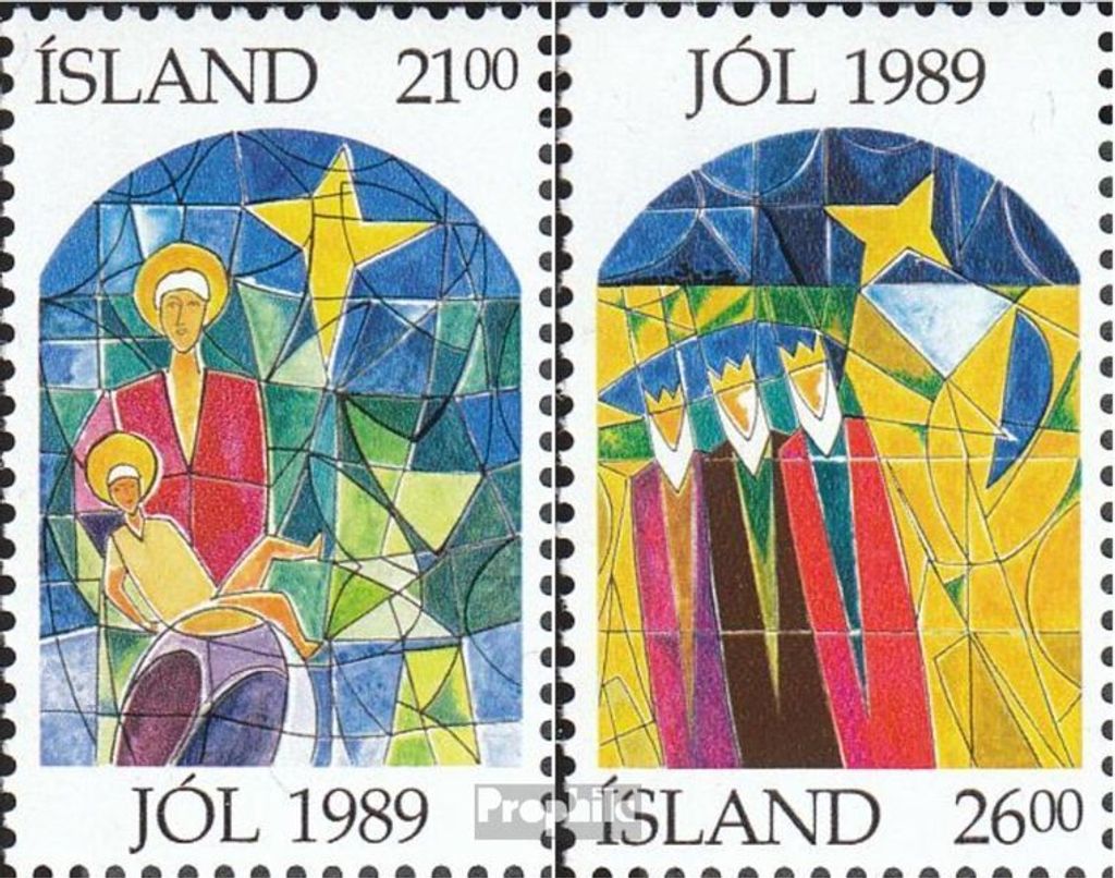 Briefmarken Island 1989 Mi 712-713 (kompl.Ausg.) postfrisch Weihnachten