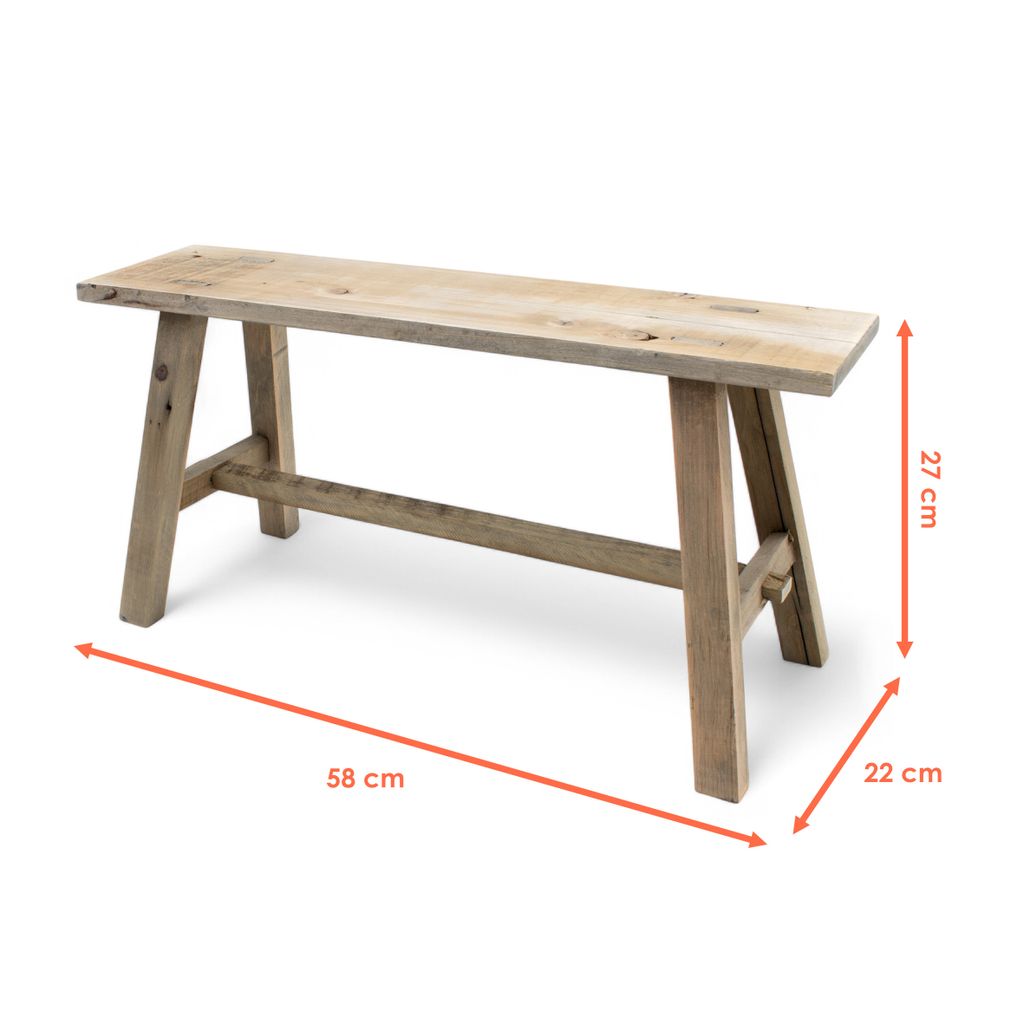 Deco lavička na kvety zo starého dreva - 58 cm - Malá Obrázok produktu 2