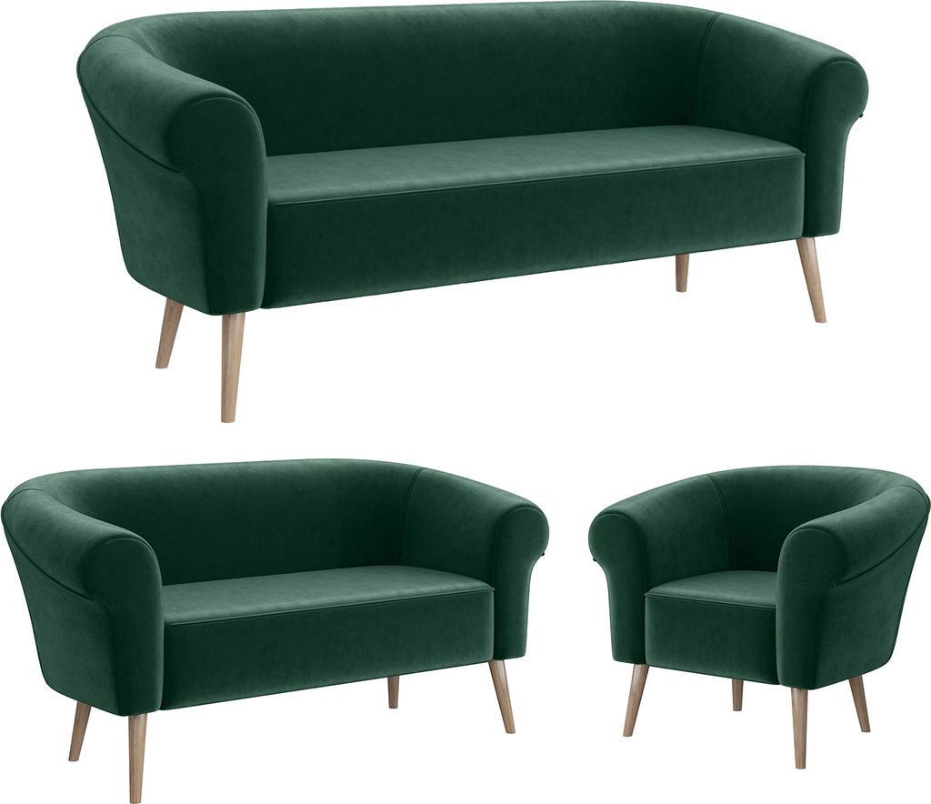 MEBLINI Mini Sofa Set 3-2-1 für Wohnzimmer - Mini Lounge für sechs Personen - Küchensofa - Sofa Klein - Sitzgarnitur - Polstergarnitur - Sofagar...