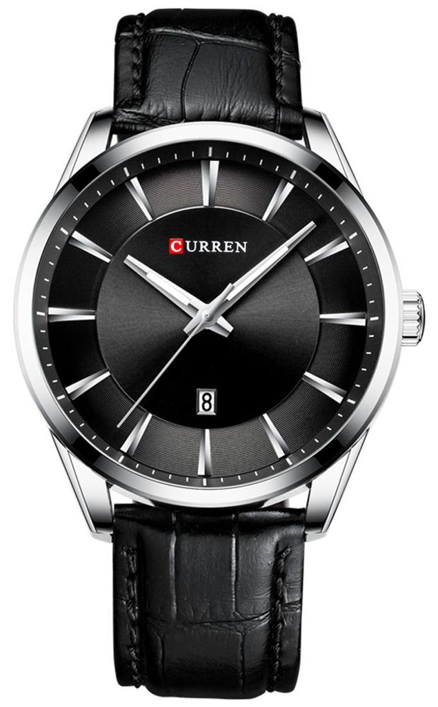 CURREN 8365 Quartz Man Armbanduhr Herrenuhr mit Lederband Kalenderanzeige Datum Wasserdicht Herrenuhren Tragbares Zubehoer