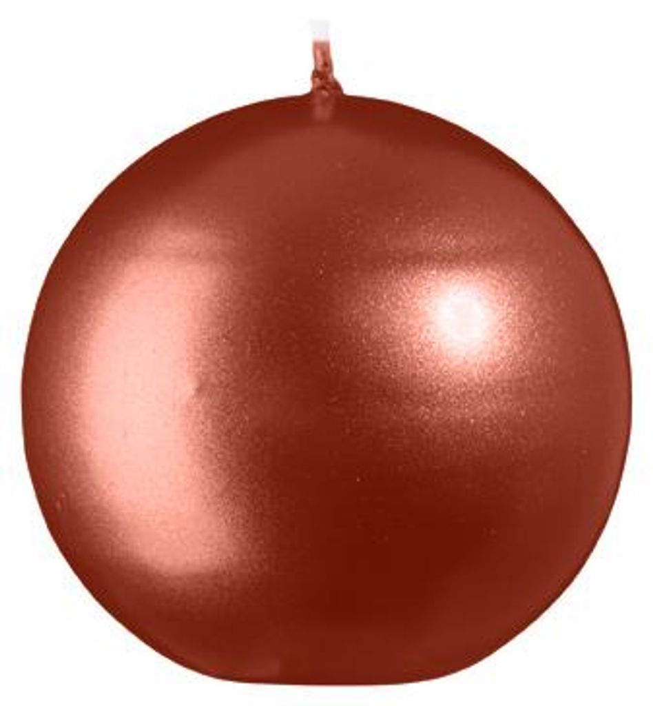 Kugelkerzen Metallic-Lack Matt Kupfer Copper Ø 8 cm, 6 Stück