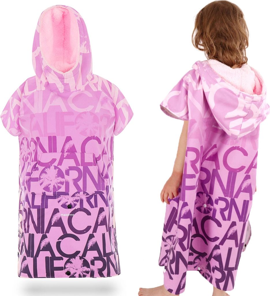 California Heather Mikrofaser-Poncho-Handtuch mit Kapuze für Kinder