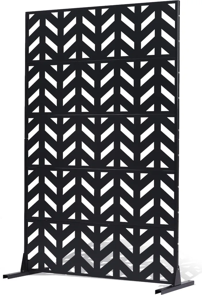 Paravent Noir Anti-Regard pour Jardin et Terrasse - Cloison Mobile 183cm